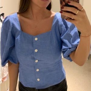 Sandro blue blouse